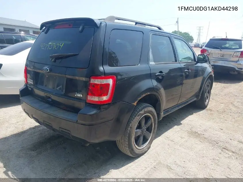 2010 Ford Escape Xlt VIN: 1FMCU0DG1AKD44298 Lot: 42793904