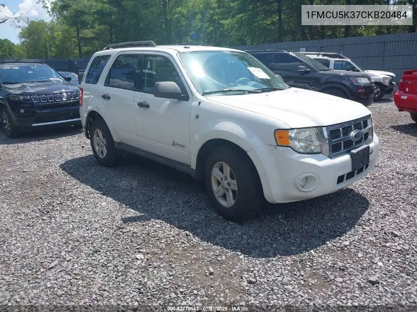2012 Ford Escape Hybrid VIN: 1FMCU5K37CKB20484 Lot: 42779343