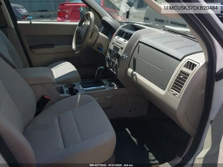 2012 Ford Escape Hybrid VIN: 1FMCU5K37CKB20484 Lot: 42779343