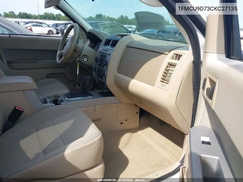 2012 Ford Escape Xlt VIN: 1FMCU9D73CKC27135 Lot: 42806155
