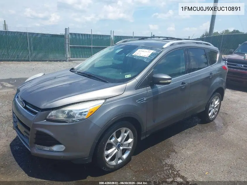 2014 Ford Escape Titanium VIN: 1FMCU0J9XEUC10891 Lot: 42602633