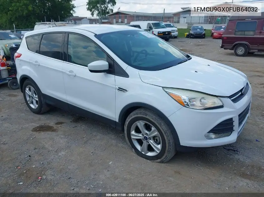 2015 Ford Escape Se VIN: 1FMCU9GX0FUB64032 Lot: 42611100