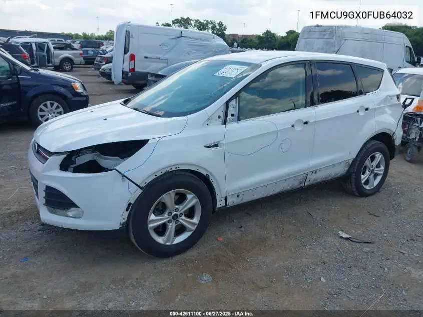 2015 Ford Escape Se VIN: 1FMCU9GX0FUB64032 Lot: 42611100