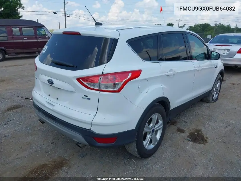 2015 Ford Escape Se VIN: 1FMCU9GX0FUB64032 Lot: 42611100