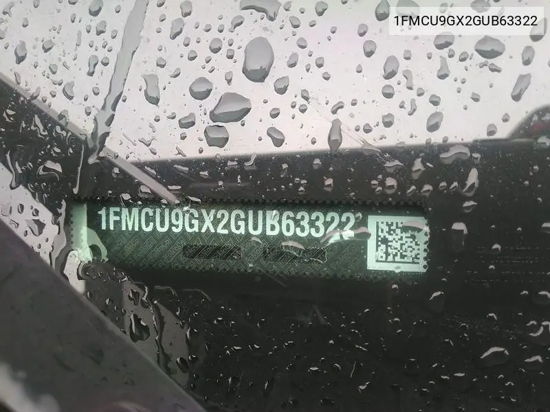 2016 Ford Escape Se VIN: 1FMCU9GX2GUB63322 Lot: 42624632