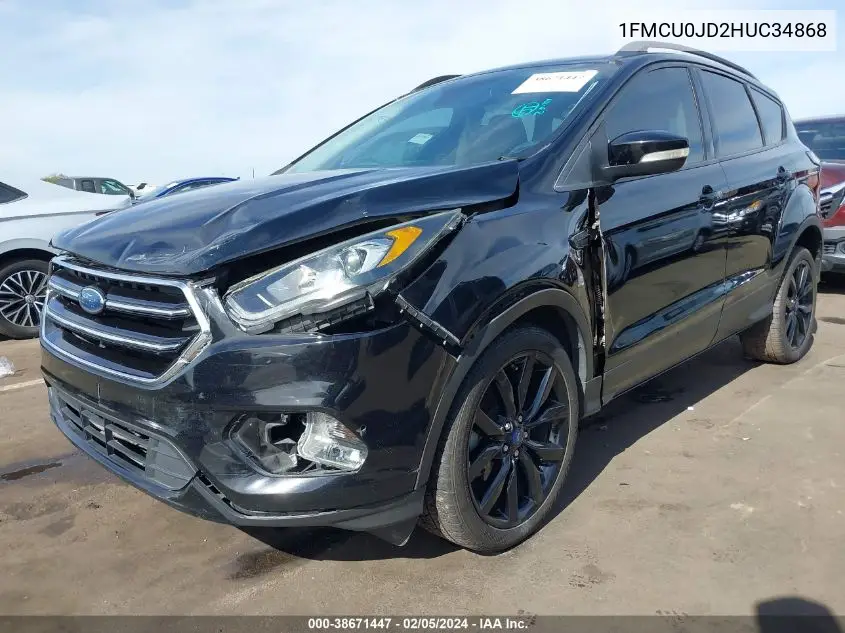 2017 Ford Escape Titanium VIN: 1FMCU0JD2HUC34868 Lot: 38671447