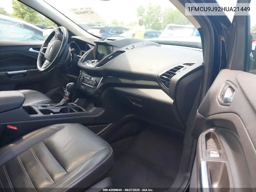 2017 Ford Escape Titanium VIN: 1FMCU9J92HUA21449 Lot: 42596840