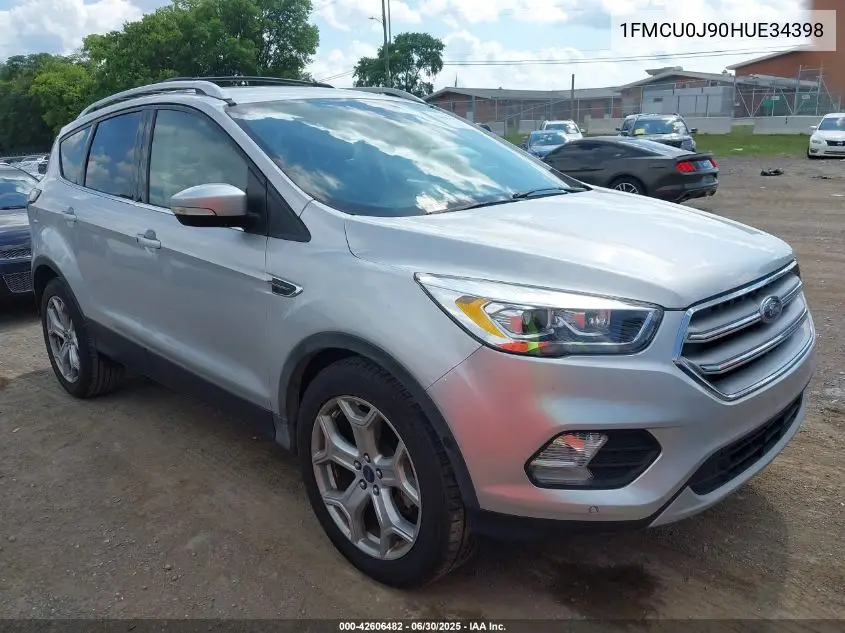 2017 Ford Escape Titanium VIN: 1FMCU0J90HUE34398 Lot: 42606482