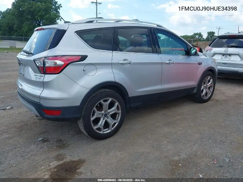 2017 Ford Escape Titanium VIN: 1FMCU0J90HUE34398 Lot: 42606482