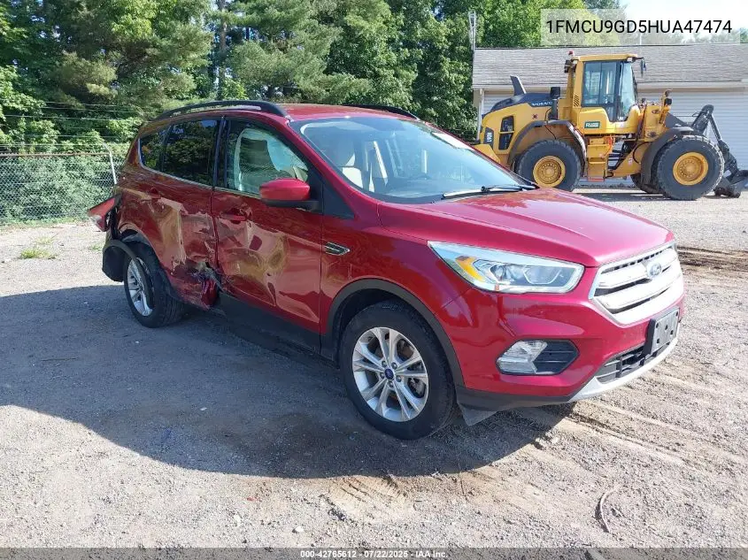 2017 Ford Escape Se VIN: 1FMCU9GD5HUA47474 Lot: 42765612