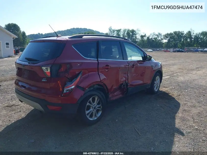 2017 Ford Escape Se VIN: 1FMCU9GD5HUA47474 Lot: 42765612