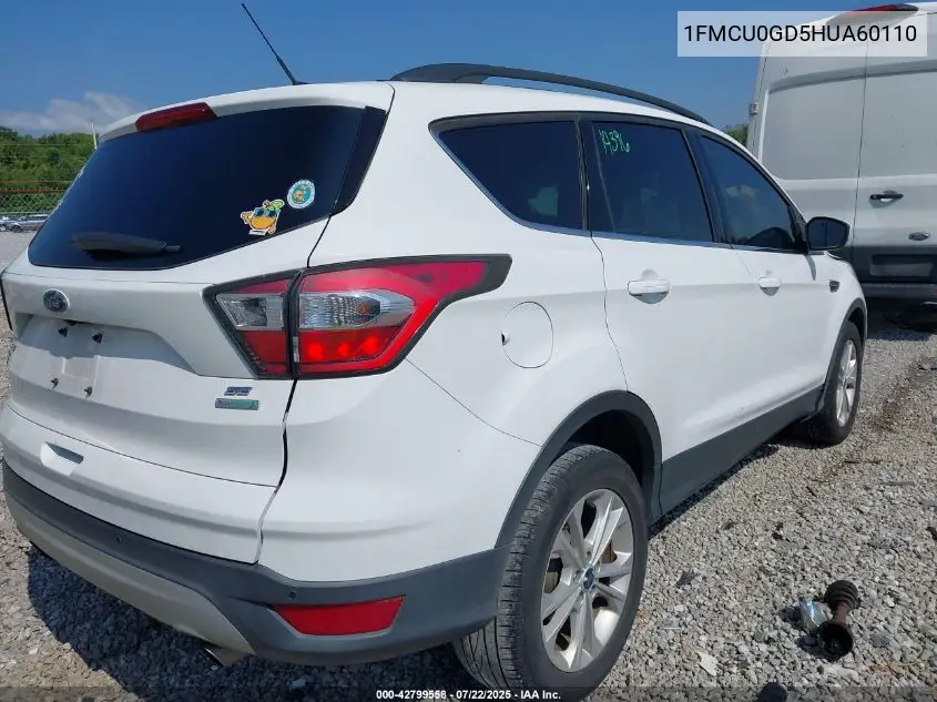 2017 Ford Escape Se VIN: 1FMCU0GD5HUA60110 Lot: 42799558