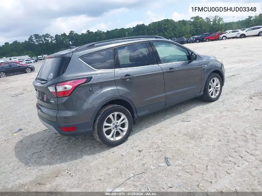 2017 Ford Escape Se VIN: 1FMCU0GD5HUD03348 Lot: 42811370