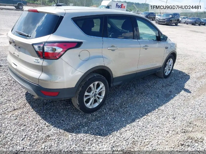 2017 Ford Escape Se VIN: 1FMCU9GD7HUD24481 Lot: 42812977