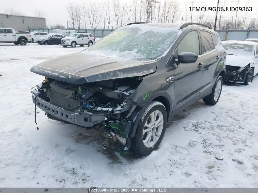 2018 Ford Escape Se VIN: 1FMCU9GD6JUD09363 Lot: 12215090