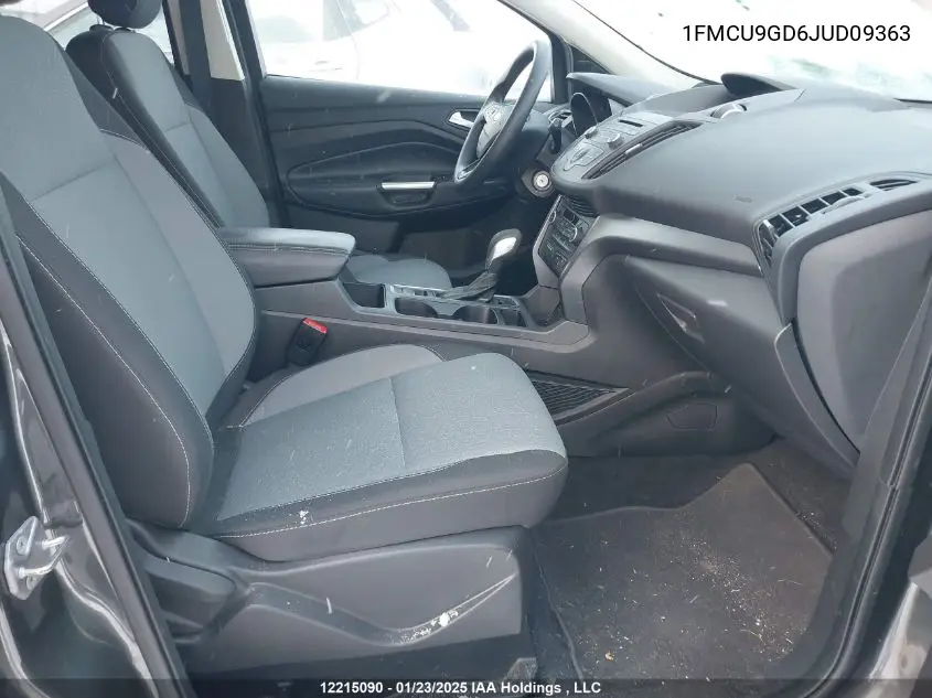 2018 Ford Escape Se VIN: 1FMCU9GD6JUD09363 Lot: 12215090