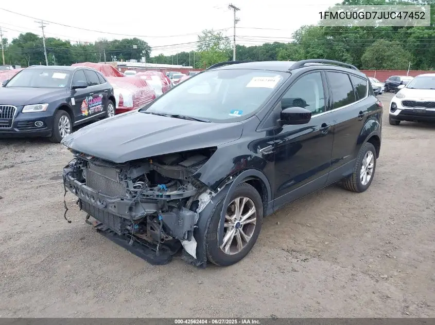 2018 Ford Escape Se VIN: 1FMCU0GD7JUC47452 Lot: 42562404