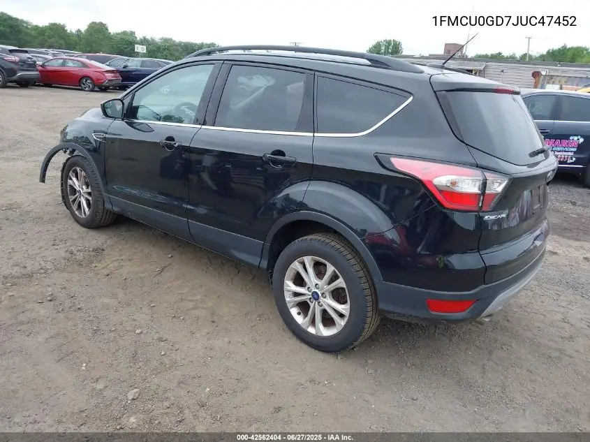 2018 Ford Escape Se VIN: 1FMCU0GD7JUC47452 Lot: 42562404
