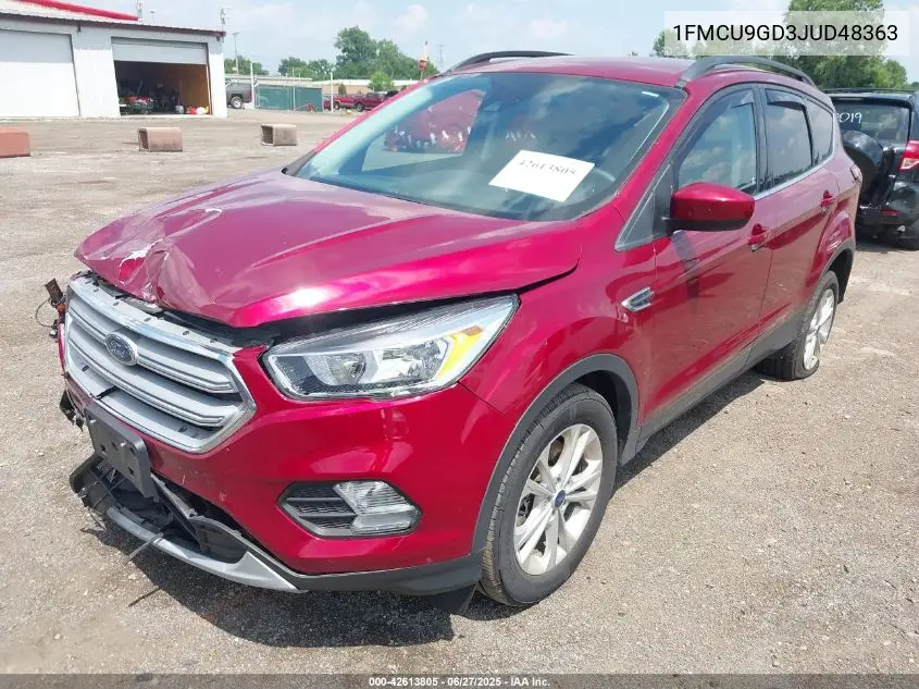 2018 Ford Escape Se VIN: 1FMCU9GD3JUD48363 Lot: 42613805