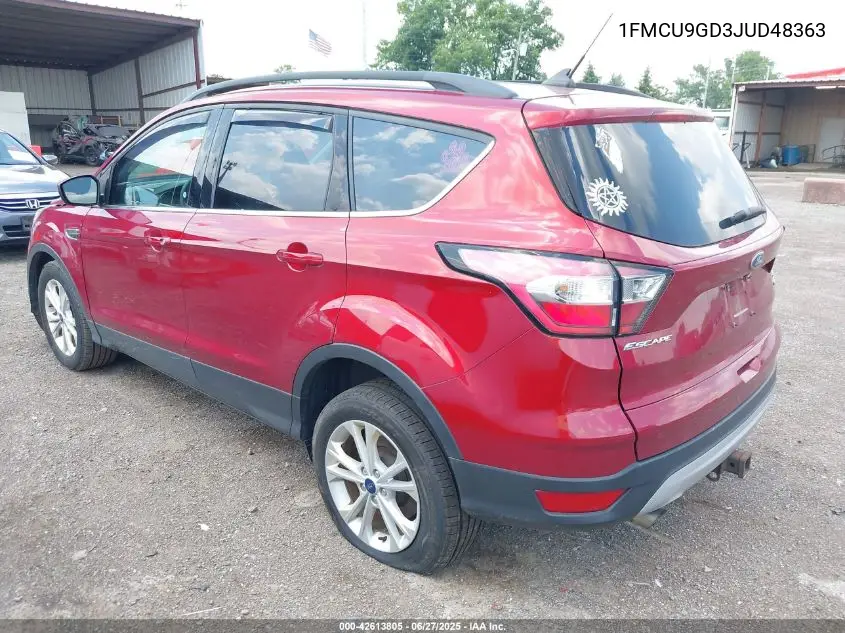 2018 Ford Escape Se VIN: 1FMCU9GD3JUD48363 Lot: 42613805