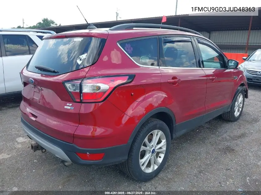 2018 Ford Escape Se VIN: 1FMCU9GD3JUD48363 Lot: 42613805