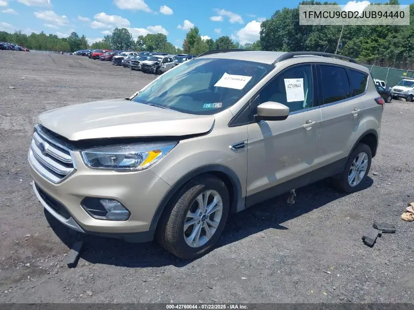 2018 Ford Escape Se VIN: 1FMCU9GD2JUB94440 Lot: 42760044