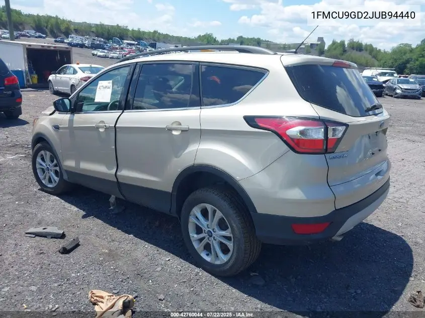 2018 Ford Escape Se VIN: 1FMCU9GD2JUB94440 Lot: 42760044