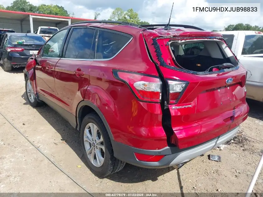 2018 Ford Escape Sel VIN: 1FMCU9HDXJUB98833 Lot: 42779379