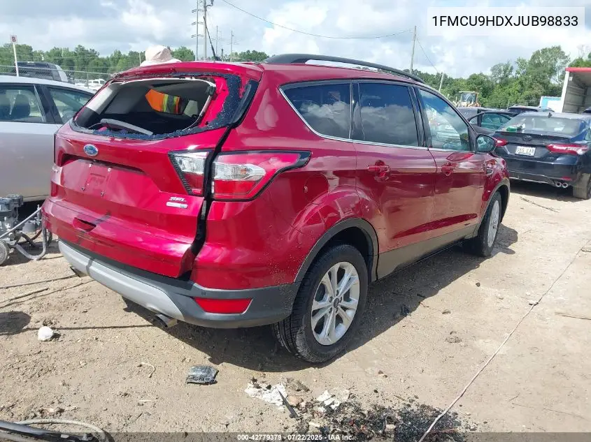 2018 Ford Escape Sel VIN: 1FMCU9HDXJUB98833 Lot: 42779379