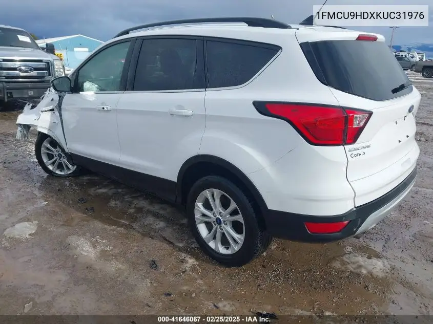 2019 Ford Escape Sel VIN: 1FMCU9HDXKUC31976 Lot: 41646067