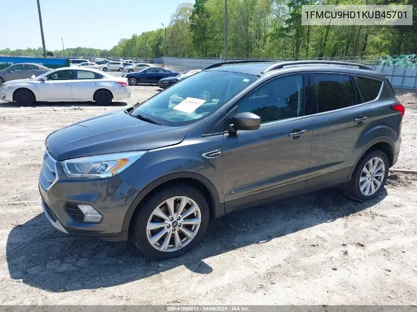 2019 Ford Escape Sel VIN: 1FMCU9HD1KUB45701 Lot: 41985013