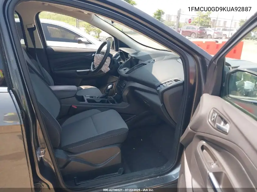 2019 Ford Escape Se VIN: 1FMCU0GD9KUA92887 Lot: 42780321