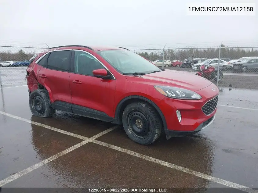 2021 Ford Escape Sel Hybrid VIN: 1FMCU9CZ2MUA12158 Lot: 12296315
