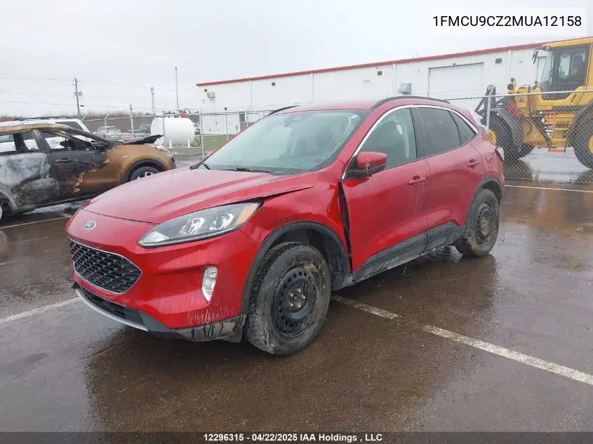 2021 Ford Escape Sel Hybrid VIN: 1FMCU9CZ2MUA12158 Lot: 12296315