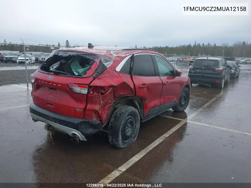 2021 Ford Escape Sel Hybrid VIN: 1FMCU9CZ2MUA12158 Lot: 12296315