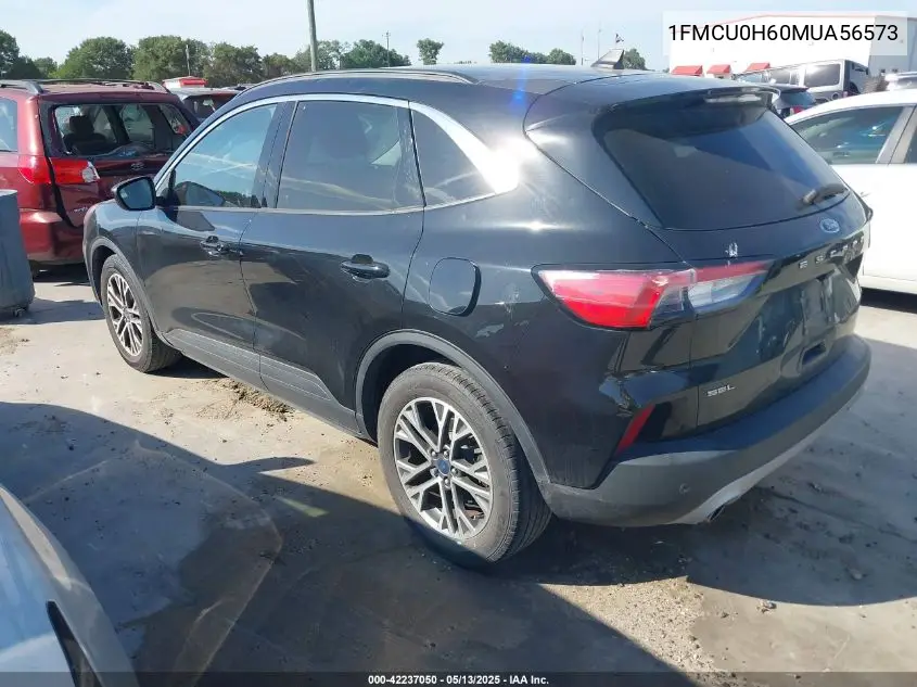 2021 Ford Escape Sel VIN: 1FMCU0H60MUA56573 Lot: 42237050