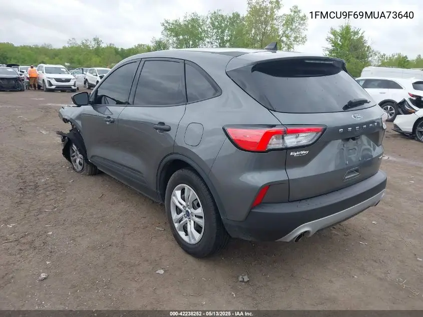 2021 Ford Escape S VIN: 1FMCU9F69MUA73640 Lot: 42238252