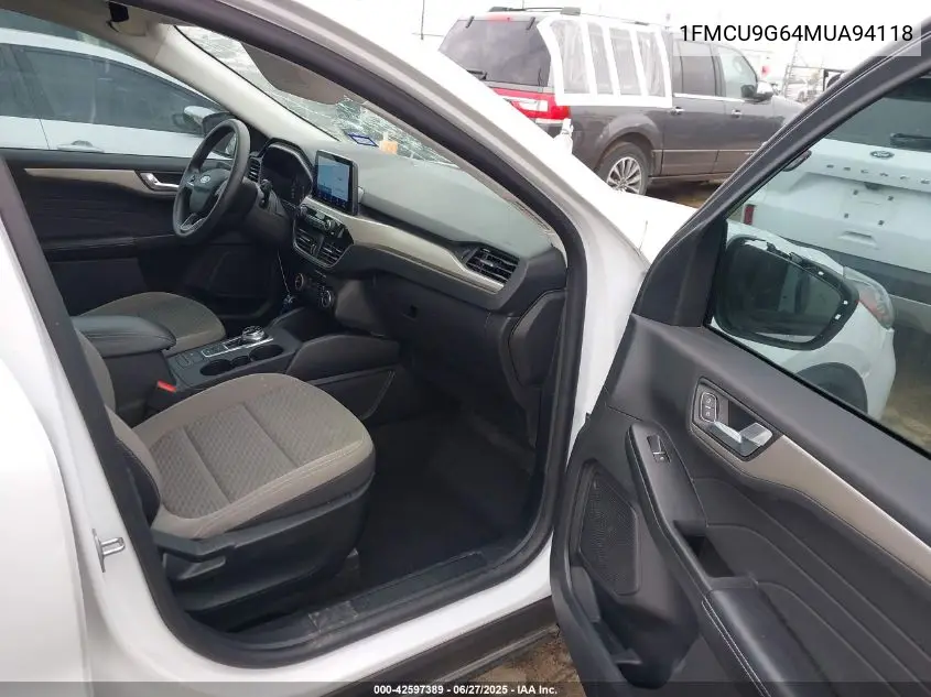 2021 Ford Escape Se VIN: 1FMCU9G64MUA94118 Lot: 42597389