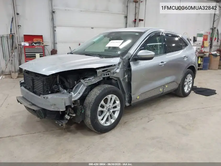 2021 Ford Escape Se VIN: 1FMCU0G60MUA32842 Lot: 42615604