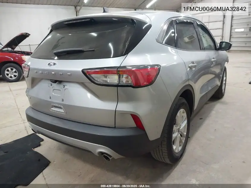 2021 Ford Escape Se VIN: 1FMCU0G60MUA32842 Lot: 42615604