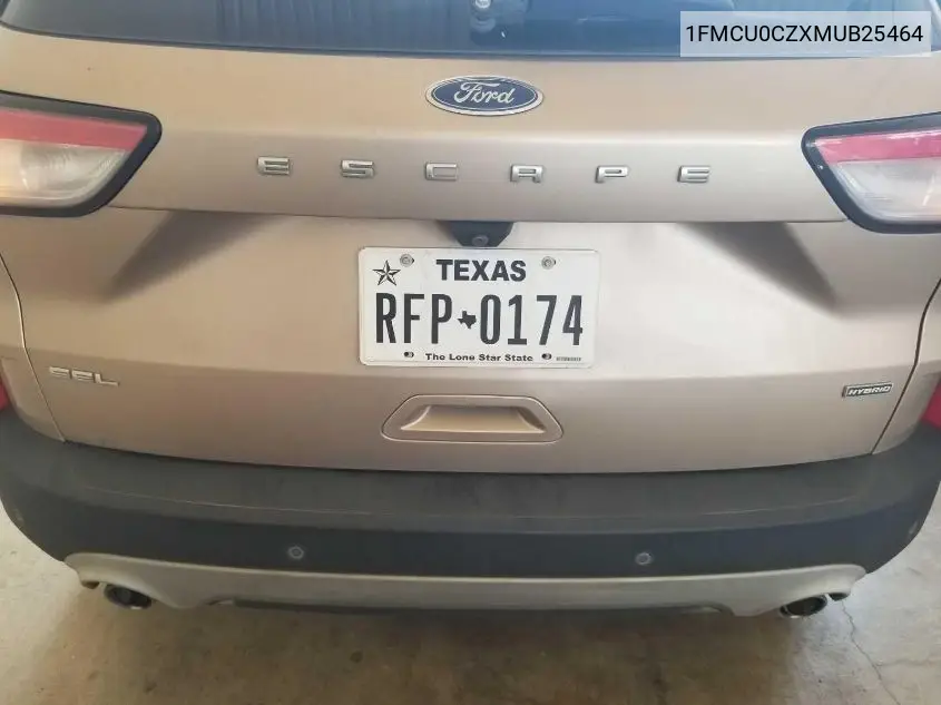 2021 Ford Escape Sel Hybrid VIN: 1FMCU0CZXMUB25464 Lot: 42616757
