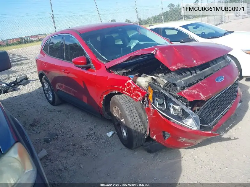 2021 Ford Escape Se VIN: 1FMCU0G61MUB00971 Lot: 42617120