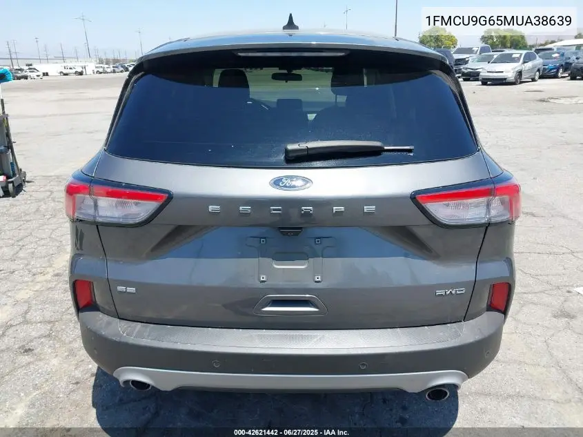 2021 Ford Escape Se VIN: 1FMCU9G65MUA38639 Lot: 42621442