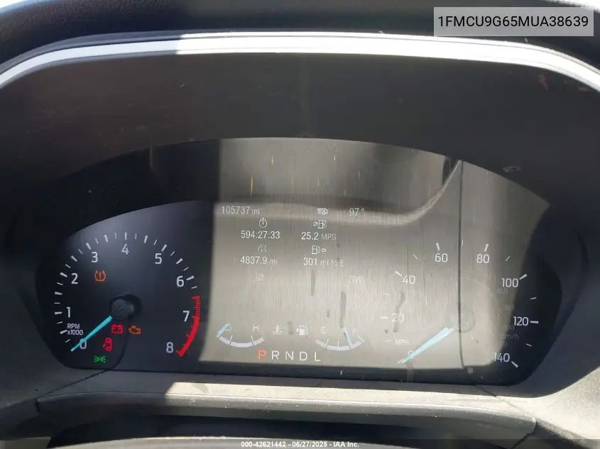2021 Ford Escape Se VIN: 1FMCU9G65MUA38639 Lot: 42621442