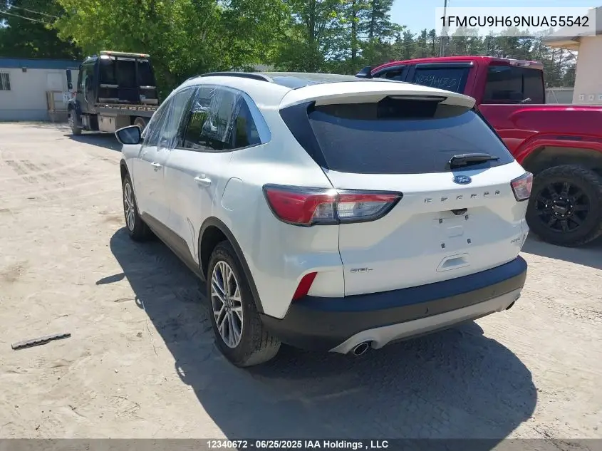 2022 Ford Escape Sel VIN: 1FMCU9H69NUA55542 Lot: 12340672