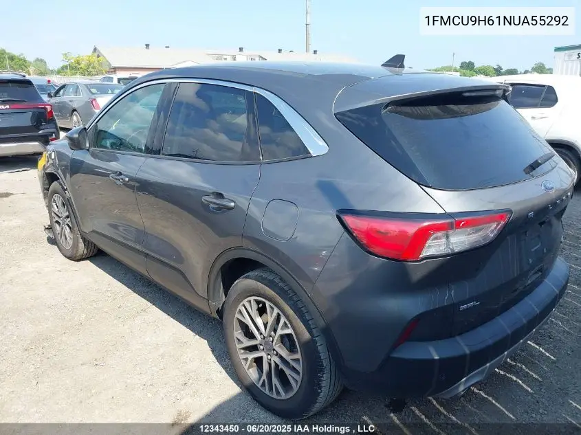 2022 Ford Escape Sel VIN: 1FMCU9H61NUA55292 Lot: 12343450