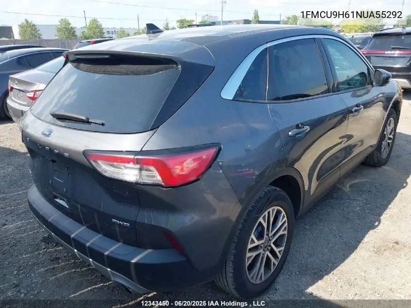 2022 Ford Escape Sel VIN: 1FMCU9H61NUA55292 Lot: 12343450