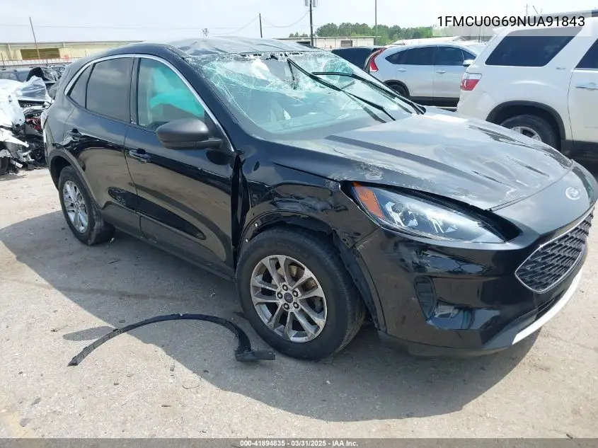 2022 Ford Escape Se VIN: 1FMCU0G69NUA91843 Lot: 41894835