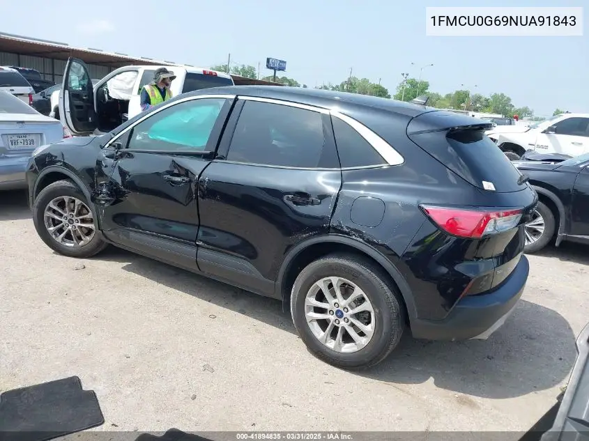 2022 Ford Escape Se VIN: 1FMCU0G69NUA91843 Lot: 41894835