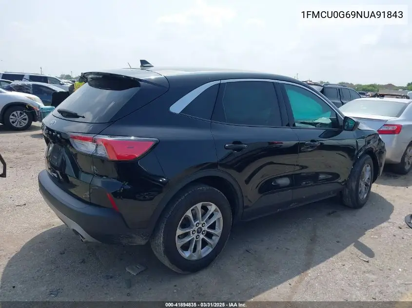 2022 Ford Escape Se VIN: 1FMCU0G69NUA91843 Lot: 41894835
